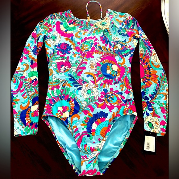 KATE SPADE one piece rash guard swimsuit - Size M - NWT - Picture 1 of 7